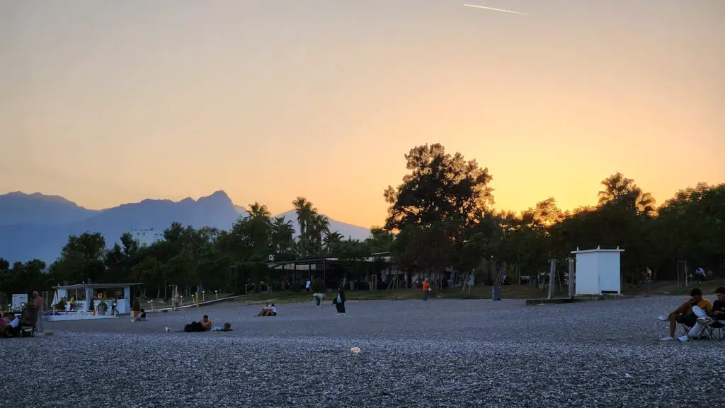 Antalya beach sunset